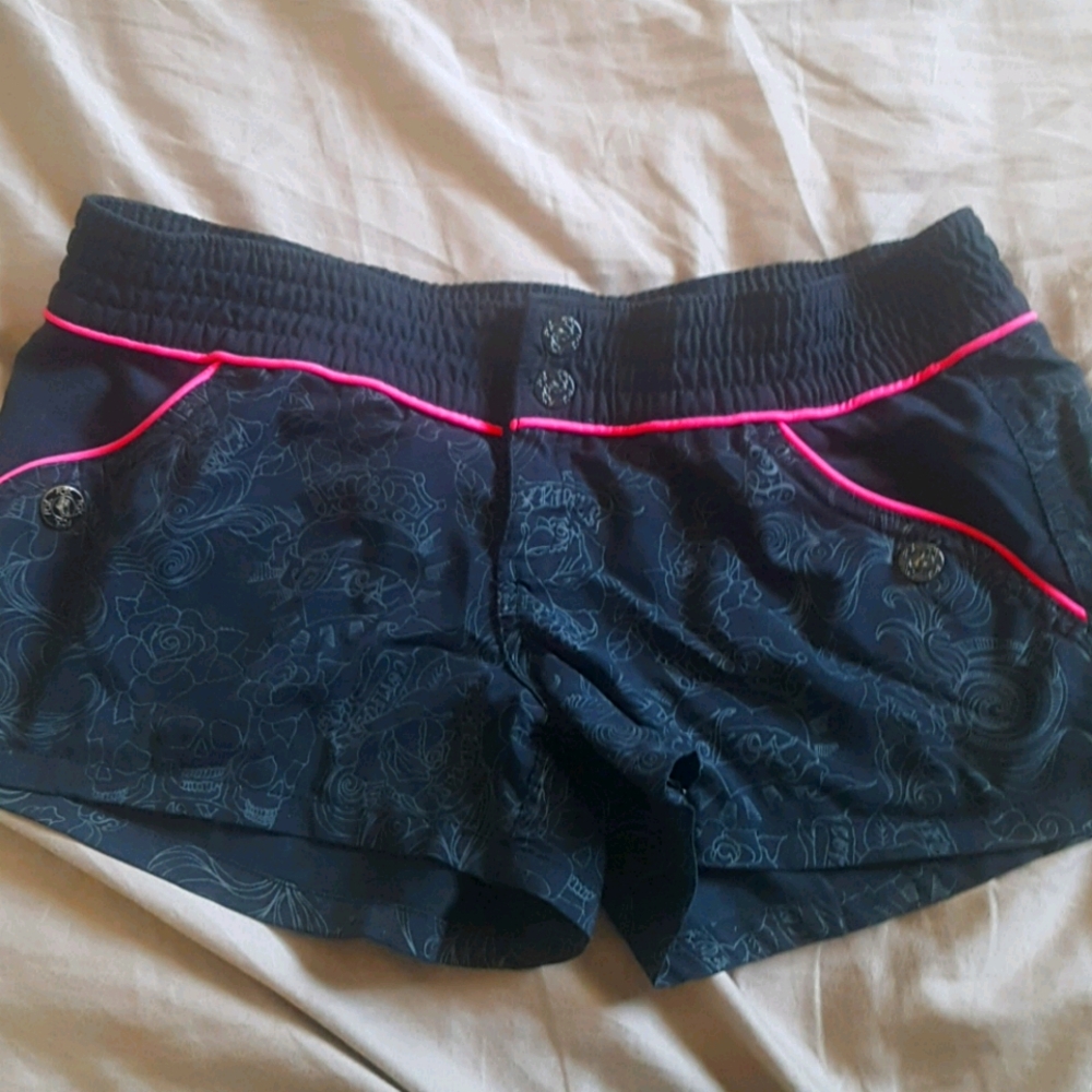 Black and pink fox swim shorts size small